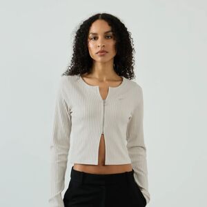 Nike Cardigan Chill Rib Knit Fz ecru s femme