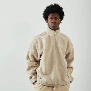 Adidas Originals Sweat Crew Half-zip Sherpa beige m homme