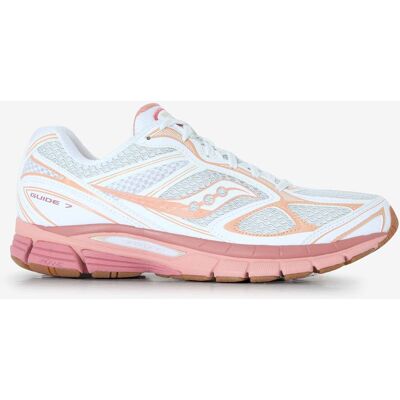 Saucony Progrid Guide 7 blanc/rose 42 homme - Publicité Saucony Progrid Guide 7 blanc/rose 42 homme - Publicité