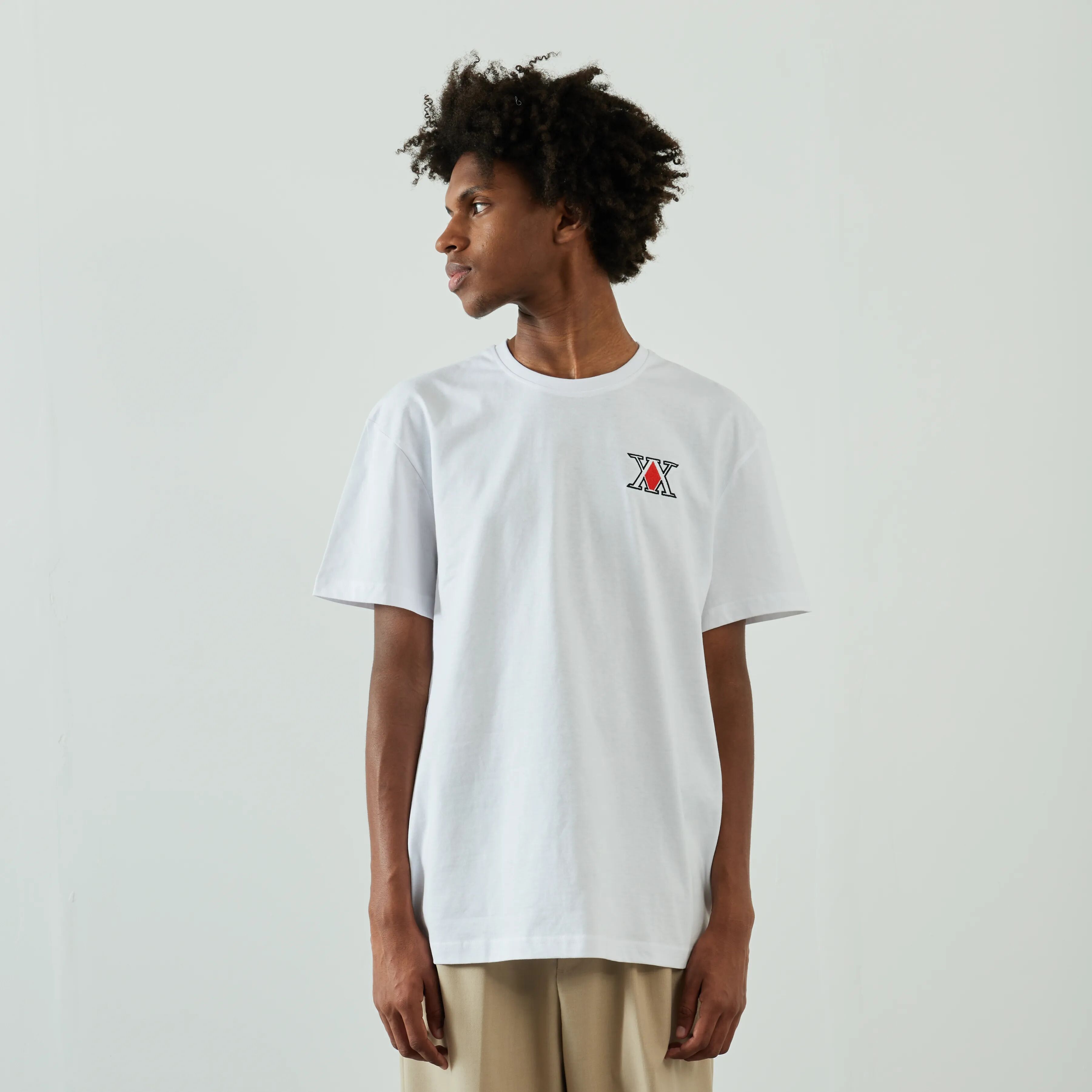 Hunter X Hunter Tee Shirt Hxh Logo Embroidered blanc l homme