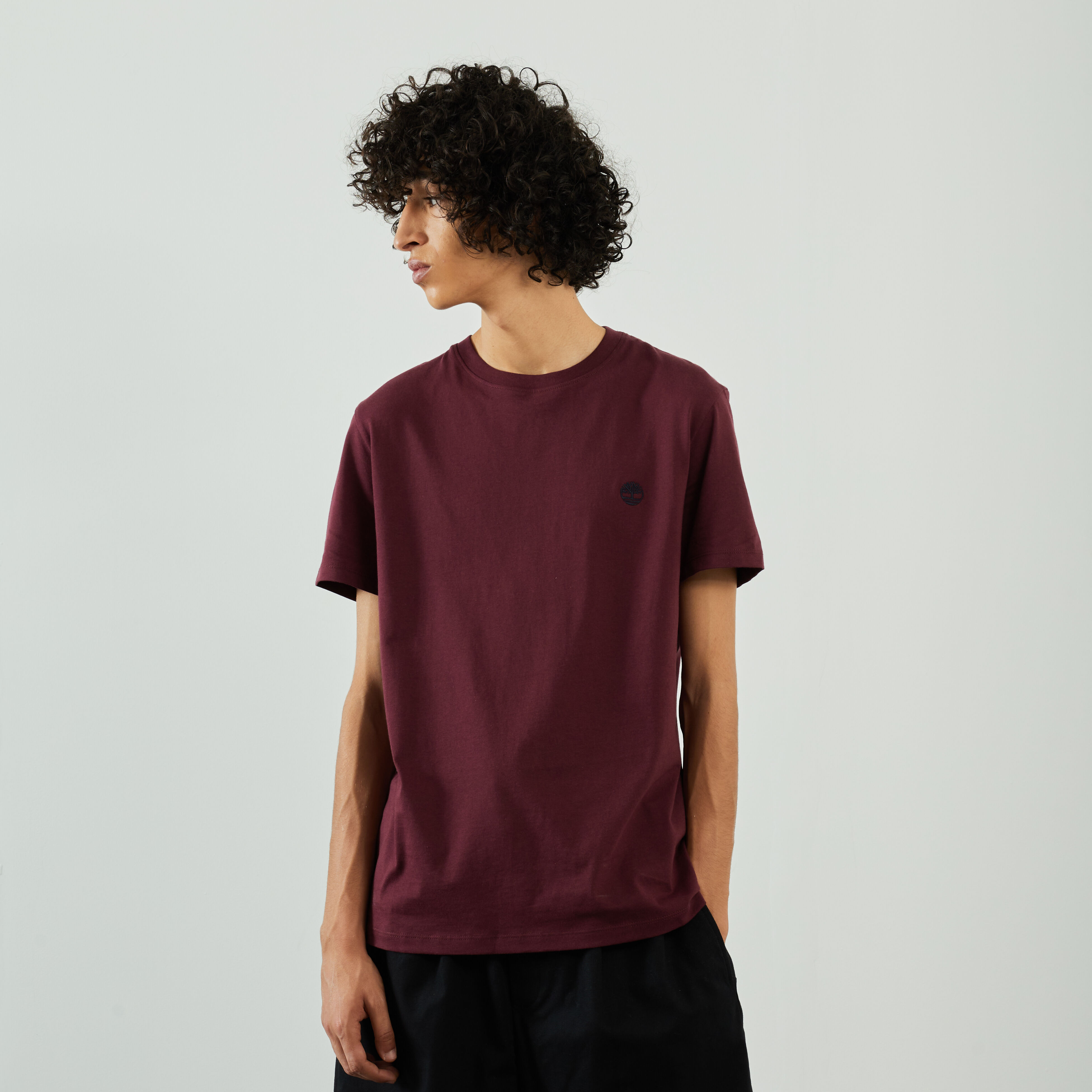 Timberland Tee Shirt River Small Logo bordeaux m homme