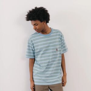 Converse Tee Shirt Striped Pocket bleu/lilas xs homme