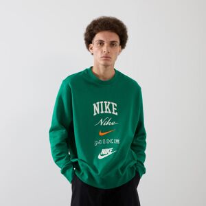 Nike Sweat Crew Club Bb Stack vert s homme