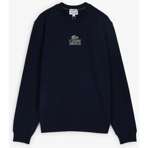 Lacoste Sweat Crew Big Logo Centered bleu xs homme