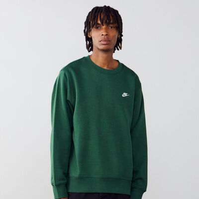 Nike Sweat Crew Club vert/blanc l homme - Publicité Nike Sweat Crew Club vert/blanc l homme - Publicité