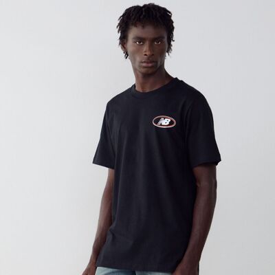 New Balance Tee Shirt Oval Logo noir/blanc l homme - Publicité New Balance Tee Shirt Oval Logo noir/blanc l homme - Publicité