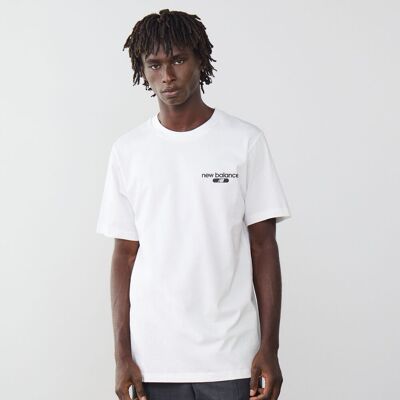 New Balance Tee Shirt Left Chest Logo blanc/noir xs homme - Publicité New Balance Tee Shirt Left Chest Logo blanc/noir xs homme - Publicité