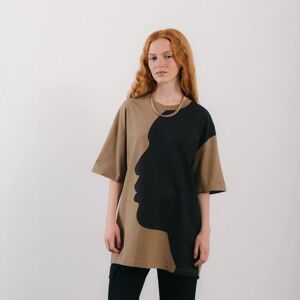 Jordan Tee Shirt Oversize Face marron/noir s femme