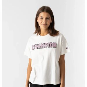 Champion Tee Shirt Crop College Of Colors ecru/violet s femme