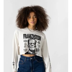 Levis Tee Shirt Ls Cropped Monsters Frankenste blanc/rose s femme