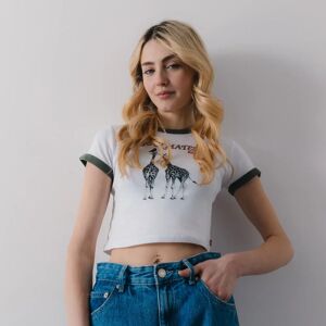 Levis Tee Shirt Mini Ringer Graphic blanc/kaki xs femme