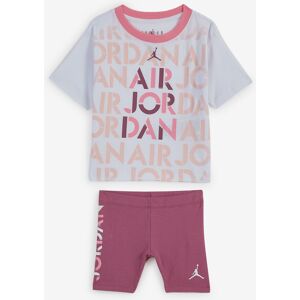 Jordan 2 Pc Set Tee Shirt Bike Short blanc/rose 5-6 ans unisexe