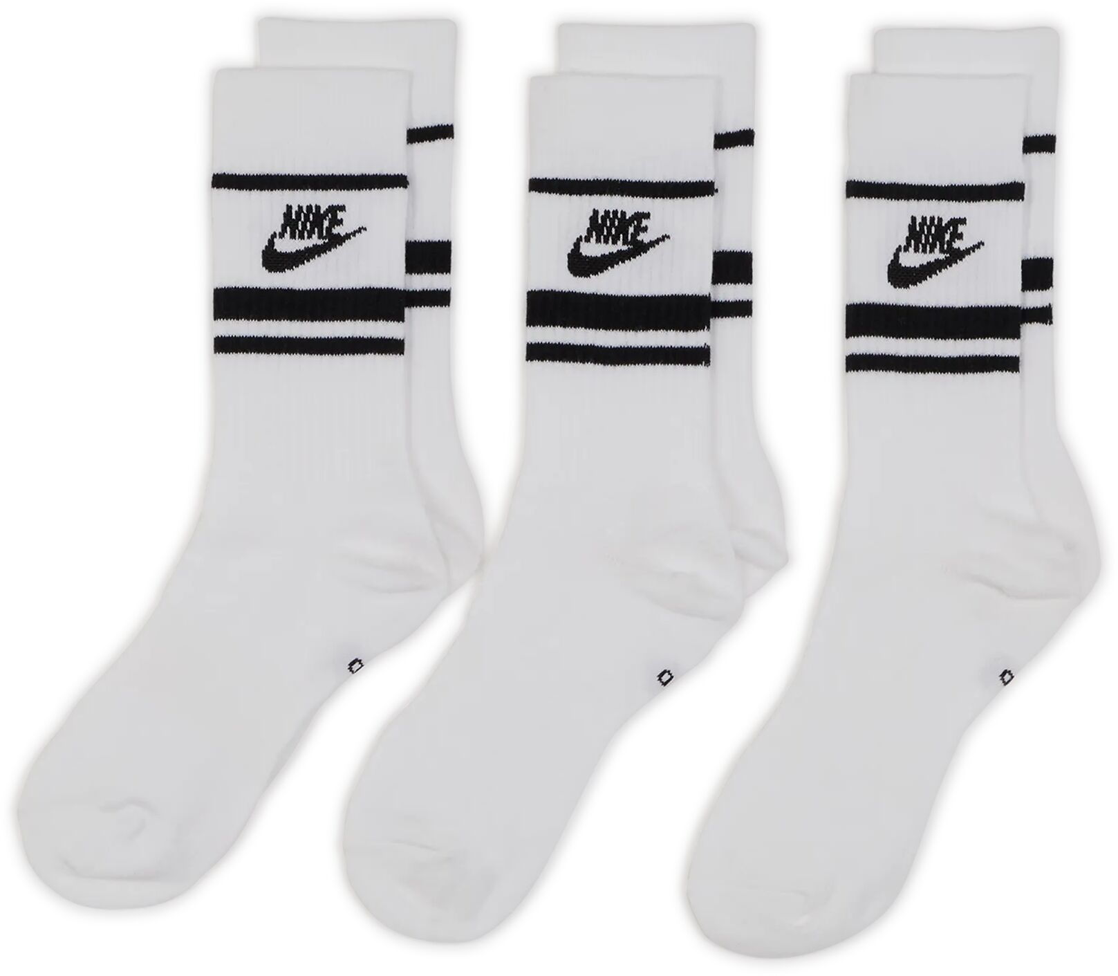 Nike Chaussettes X3 Crew Stripe blanc/noir 43/46 unisex