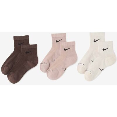 Nike Chaussettes X3 Ankle Everyday beige/marron 43/46 unisex - Publicité Nike Chaussettes X3 Ankle Everyday beige/marron 43/46 unisex - Publicité