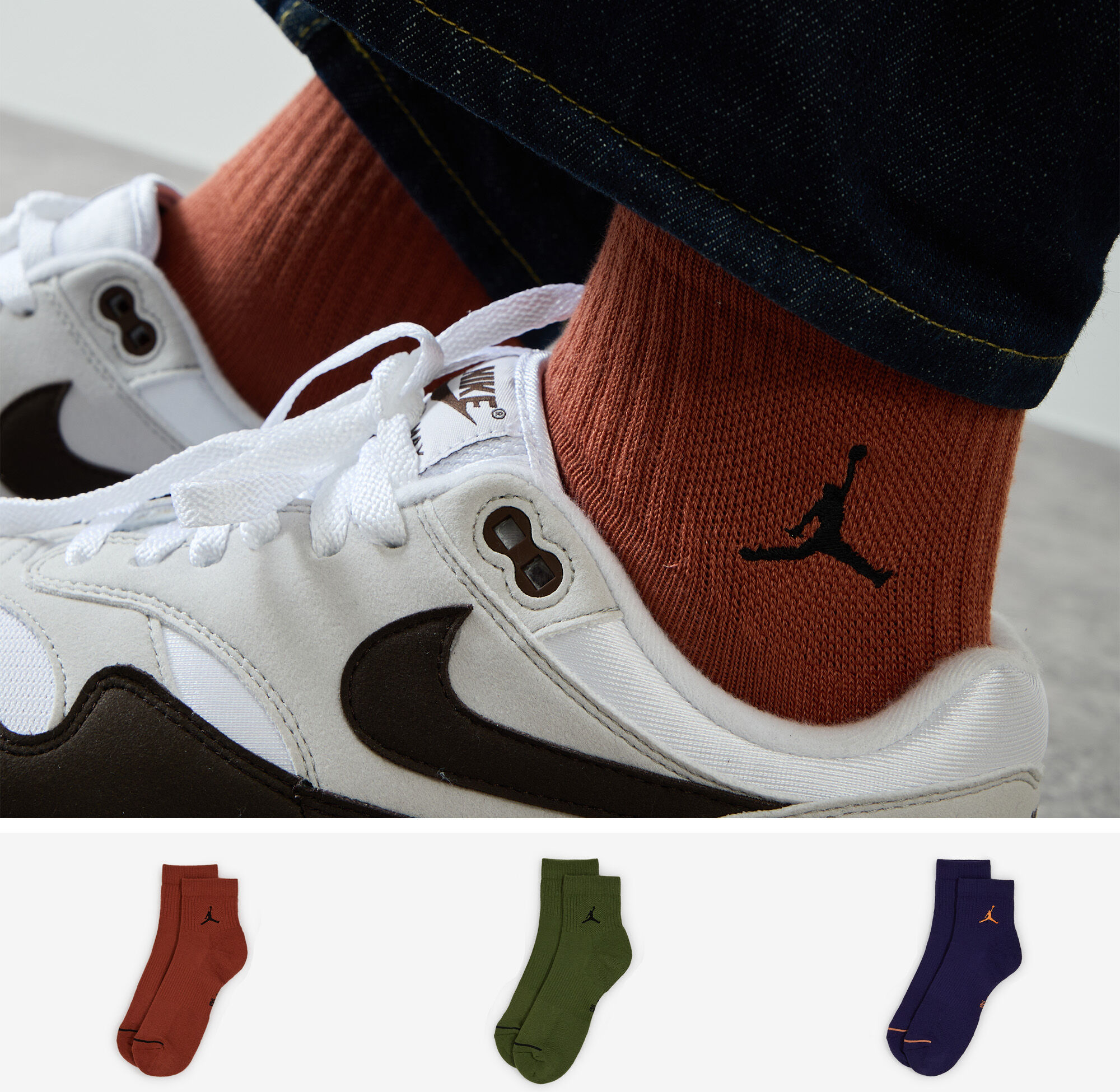 Jordan Chaussettes X3 Quarter Jumpman multicolore 39/42 homme