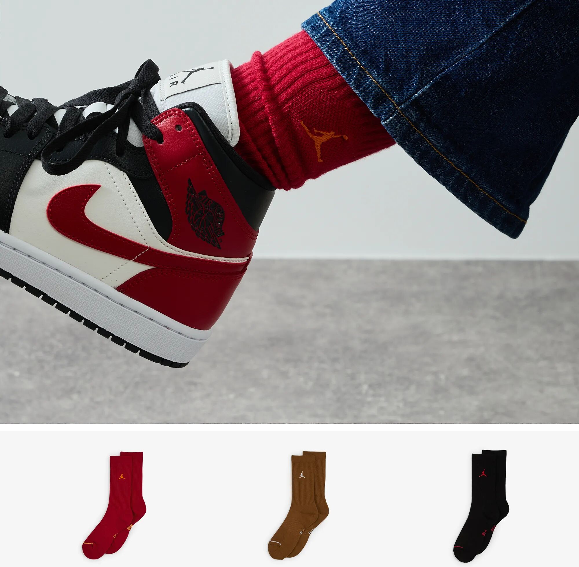 Jordan Chaussettes X3 Crew Jumpman rouge/noir 43/46 homme