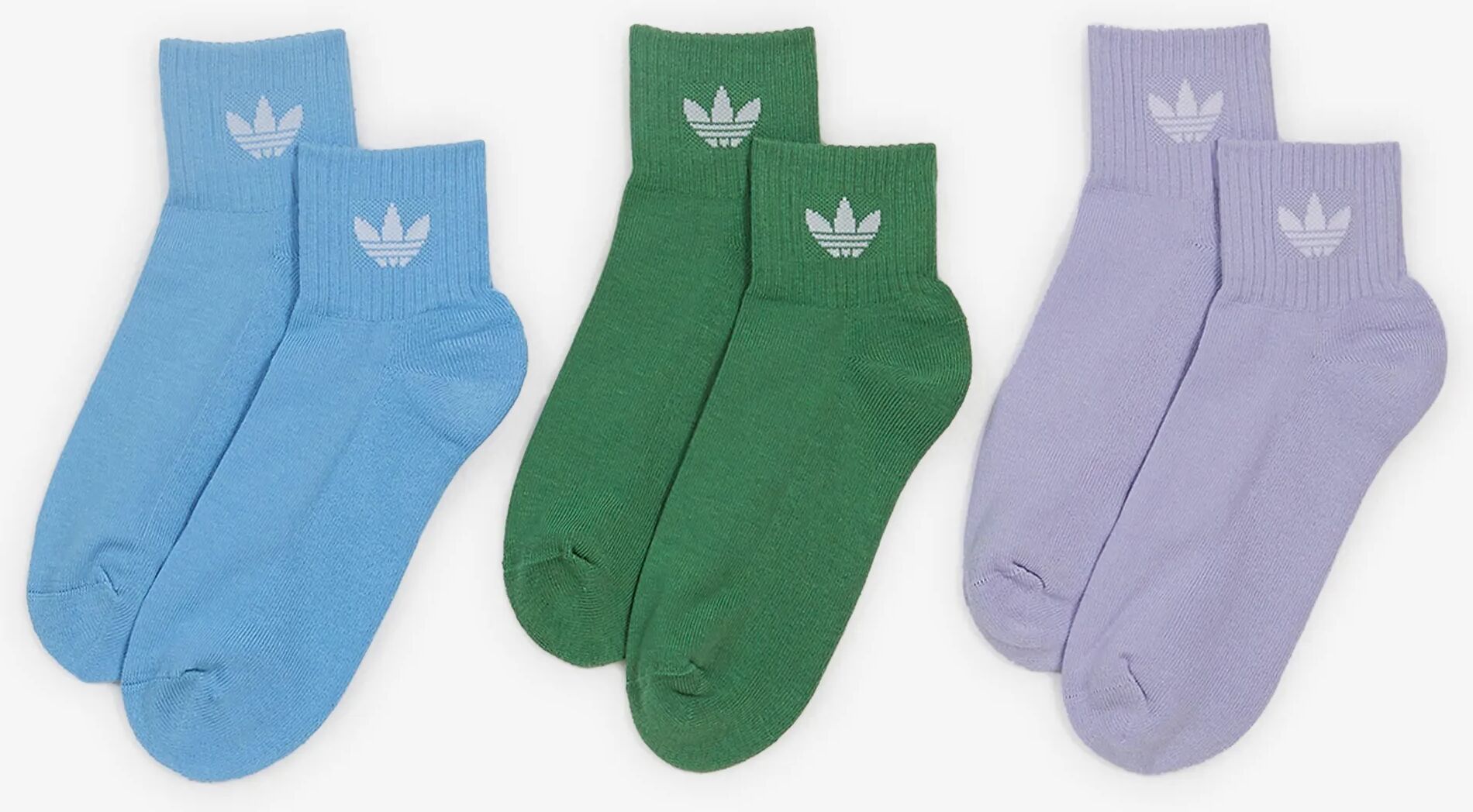 Adidas Originals Chaussettes X3 Mid Ankle Trefoil bleu/vert 35/38 homme