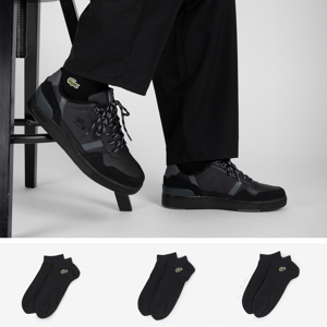 Lacoste Chaussettes X3 Quarter Logo noir 35/38 homme