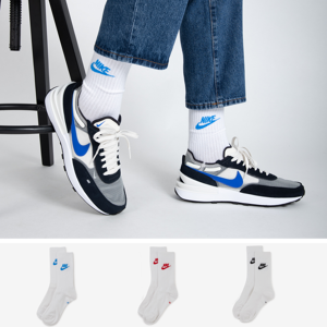 Nike Chaussettes X3 Crew Futura Colored blanc/bleu 43/46 unisex - Publicité
