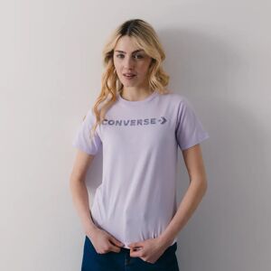 Converse Tee Shirt Wordmark lilas xs femme