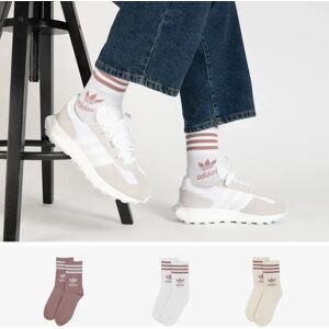 Adidas Originals Chaussettes X3 Mid Cut beige/marron/blanc 35/38 femme