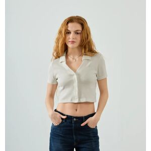 Jordan Shirt Crop V Neck beige s femme