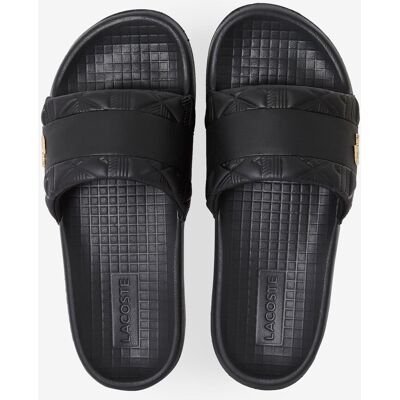 Lacoste Serve Slide Hybrid Monogram noir 42 homme - Publicité Lacoste Serve Slide Hybrid Monogram noir 42 homme - Publicité