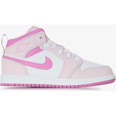 Jordan Air Jordan 1 Mid - Enfant rose/blanc 30 unisexe - Publicité Jordan Air Jordan 1 Mid - Enfant rose/blanc 30 unisexe - Publicité