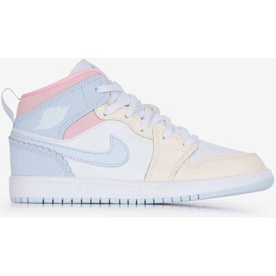 Jordan Air Jordan 1 Mid Love Is In The Air - Enfant blanc/bleu 31 unisexe - Publicité Jordan Air Jordan 1 Mid Love Is In The Air - Enfant blanc/bleu 31 unisexe - Publicité