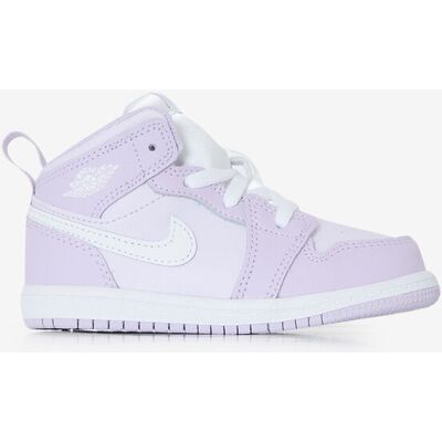 Jordan Air Jordan 1 Mid - Bébé violet/blanc 23,5 unisexe - Publicité Jordan Air Jordan 1 Mid - Bébé violet/blanc 23,5 unisexe - Publicité