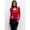 Pull&Bear Body Épaules Nues Polyamide Rouge M female