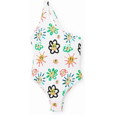 Desigual Maillot de bain bretelle asymétrique soleils WHITE XL female - Publicité Desigual Maillot de bain bretelle asymétrique soleils WHITE XL female - Publicité