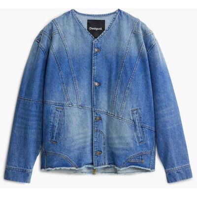 Desigual Veste en denim patchwork BLUE L male - Publicité Desigual Veste en denim patchwork BLUE L male - Publicité