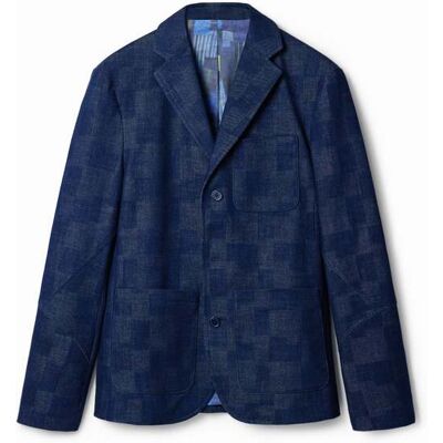 Desigual Blazer jean carreaux BLUE XXL male - Publicité Desigual Blazer jean carreaux BLUE XXL male - Publicité