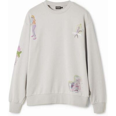 Desigual Sweat-shirt illustrations aquarelle BLACK M male - Publicité Desigual Sweat-shirt illustrations aquarelle BLACK M male - Publicité