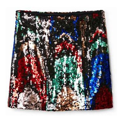 Desigual Mini-jupe ajustée paillettes BLACK M female - Publicité Desigual Mini-jupe ajustée paillettes BLACK M female - Publicité