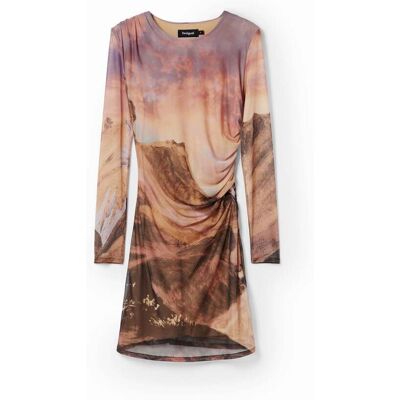 Desigual Robe mini ajustée paysage MATERIAL FINISHES S female - Publicité Desigual Robe mini ajustée paysage MATERIAL FINISHES S female - Publicité