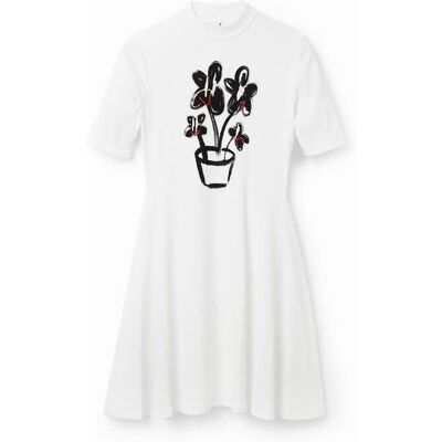 Desigual Robe patineuse courte plante WHITE XXL female - Publicité Desigual Robe patineuse courte plante WHITE XXL female - Publicité