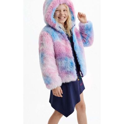 Desigual Manteau à capuche imprimé BLUE 9/10 female - Publicité Desigual Manteau à capuche imprimé BLUE 9/10 female - Publicité