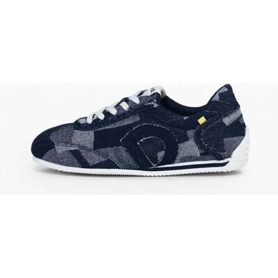Desigual Basket en denim patchwork BLUE 37 female - Publicité Desigual Basket en denim patchwork BLUE 37 female - Publicité