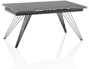 Viadurini Living Table Extensible jusqu'Ã 240 cm en CÃramique et MÃtal Noir - Leila