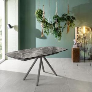 Viadurini Living Table extensible jusqu'Ã  180 cm en cÃ©ramique sur verre et mÃ©tal - Lozzolo