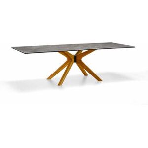 Viadurini Living Table extensible jusqu'Ã  260 cm en grÃ¨s et bois, luxe Made in Italy - Malita