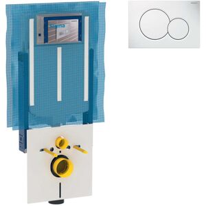 Geberit Réservoir à encastrer Geberit Sigma 8 avec module d'installation pour bac suspendu + plaque de recouvrement Sigma 01