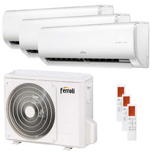 Ferroli Giada essai split climatiseur 9000+9000+18000 BTU onduleur A++ wifi unite exterieure 8,2 kW