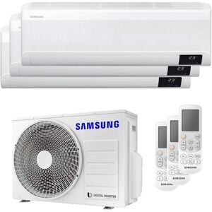 Climatiseur split d'essai Samsung Windfree Elite 7000 + 9000 + 12000 BTU onduleur A ++ unite exterieure wifi 5,2 kW