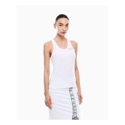 EA7 pour femme. 7W001147_AF12945 Débardeur Natural Ventus blanc (L), Sport, Sans manches / bretelles, Polister recyclé - Publicité EA7 pour femme. 7W001147_AF12945 Débardeur Natural Ventus blanc (L), Sport, Sans manches / bretelles, Polister recyclé - Publicité