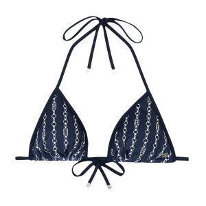 Tommy Hilfiger pour femme. UW0UW05314 Haut de bikini triangle marine (S), Beachwear, Durable, Nylon recyclé - Publicité Tommy Hilfiger pour femme. UW0UW05314 Haut de bikini triangle marine (S), Beachwear, Durable, Nylon recyclé - Publicité