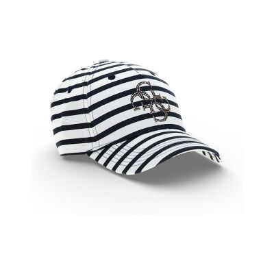 Guess pour femme. W6GZ05W2108 Bonnet Cecilia rayé Marine (OSFA), Casuel, Coton - Publicité Guess pour femme. W6GZ05W2108 Bonnet Cecilia rayé Marine (OSFA), Casuel, Coton - Publicité