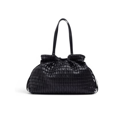 Liu Jo pour femme. AF6098-E1169 Sac grand Riccy gaufré noir (OSFA), Casuel, Polyester - Publicité Liu Jo pour femme. AF6098-E1169 Sac grand Riccy gaufré noir (OSFA), Casuel, Polyester - Publicité